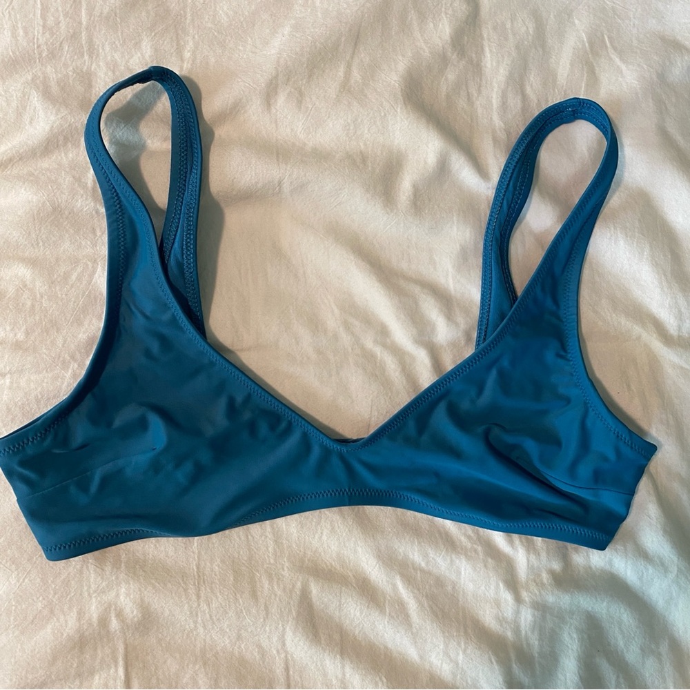 Aerie Blue Scoop Bikini Top